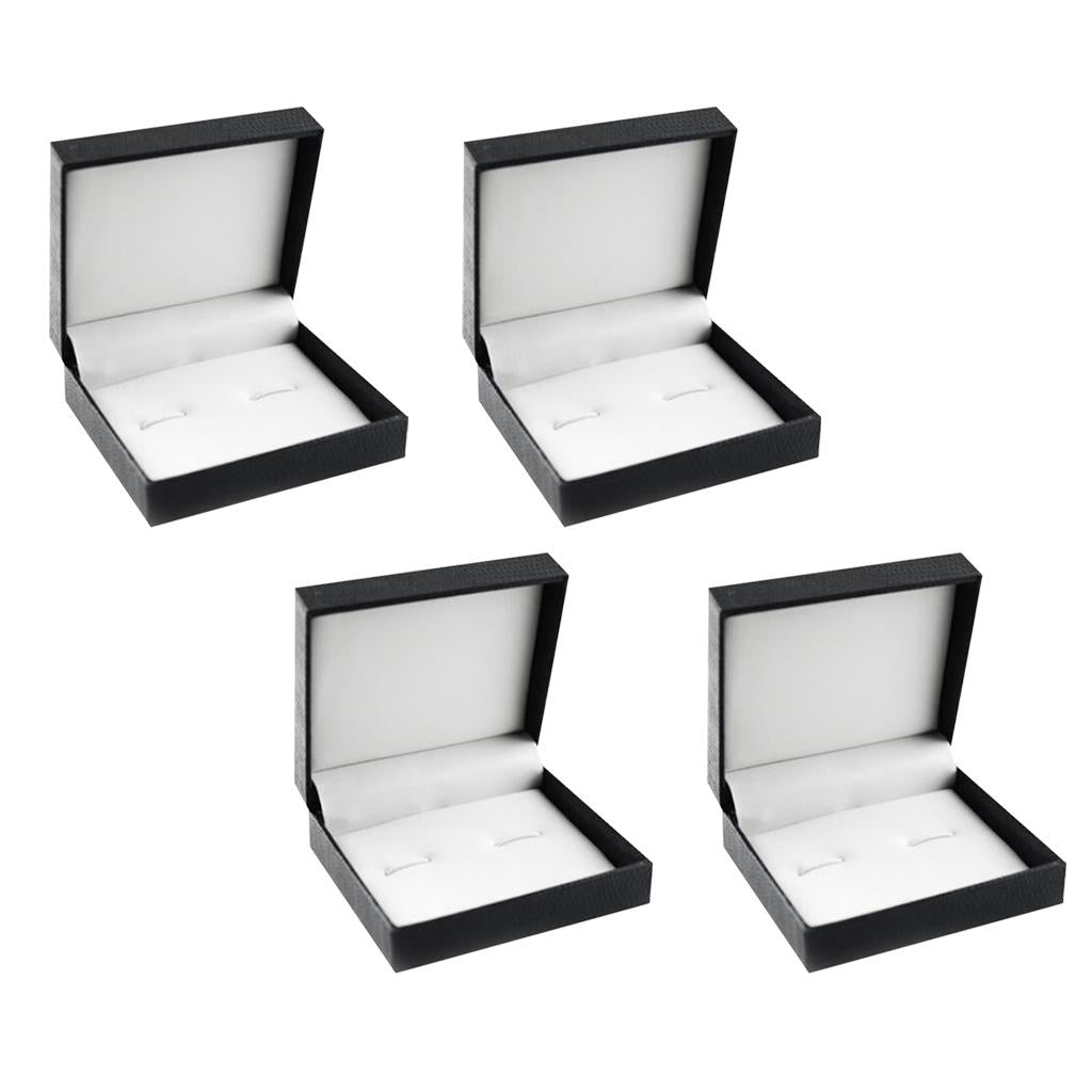 4 Pieces Luxury Cufflink Storage Wedding Cufflinks Boxes 7x8x3cm Cufflinks