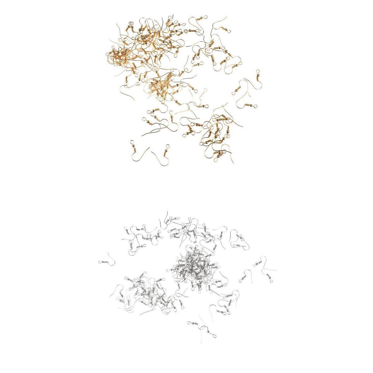 200Pieces Iron Earring Fish Hooks Ear wires for DIY Earring Jewelry Findings