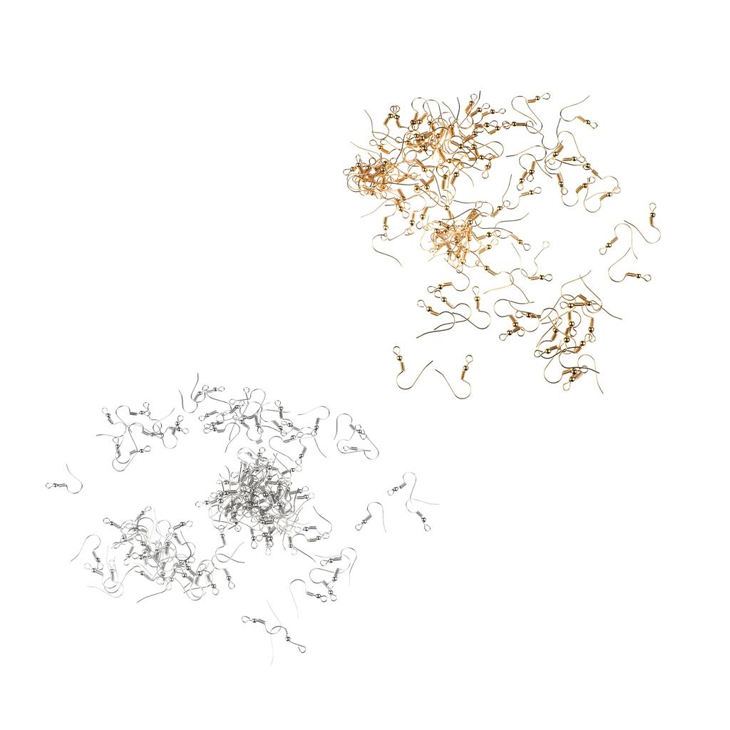 200Pieces Iron Earring Fish Hooks Ear wires for DIY Earring Jewelry Findings