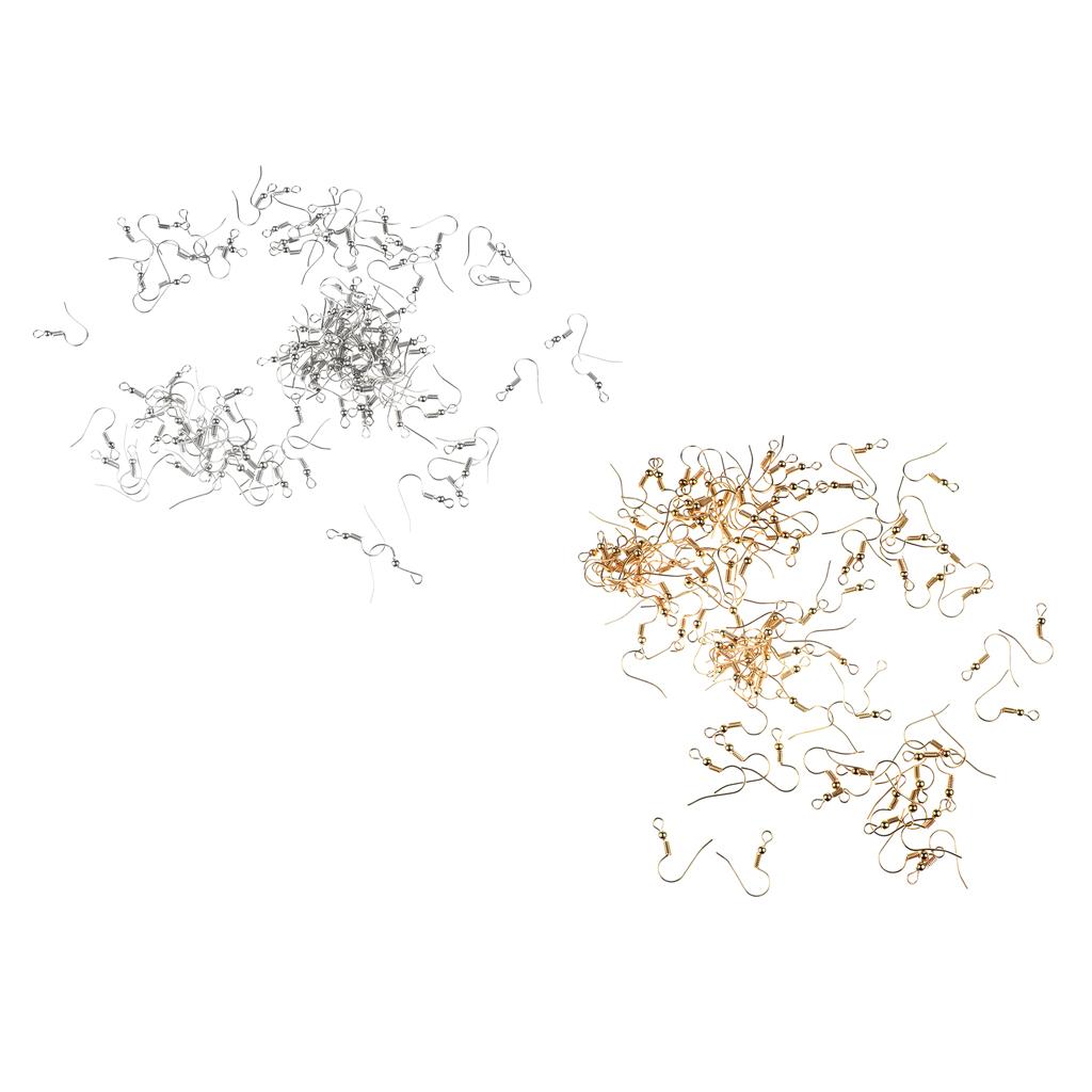 200Pieces Iron Earring Fish Hooks Ear wires for DIY Earring Jewelry Findings