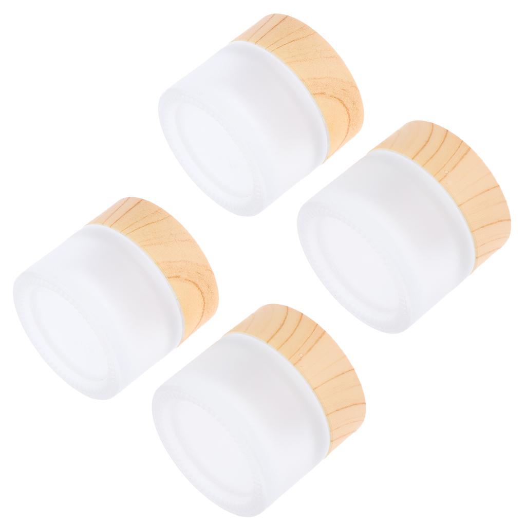4x Mini Sample Bottles Cosmetic Makeup Jar Pot Cream Lip Balm Containers 10g