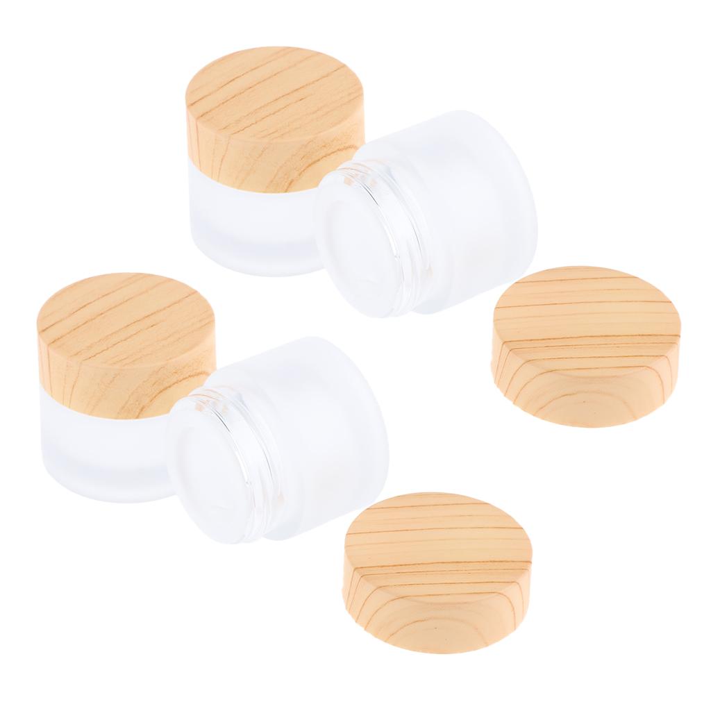 4x Mini Sample Bottles Cosmetic Makeup Jar Pot Cream Lip Balm Containers 10g