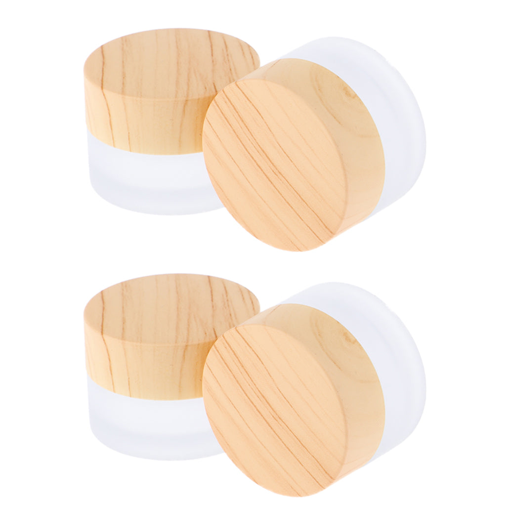 4x Mini Sample Bottle Cosmetic Makeup Jar Pot Cream Lip Balm Containers 5g