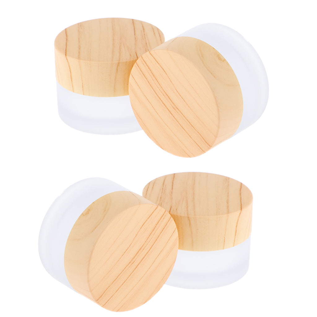 4x Mini Sample Bottle Cosmetic Makeup Jar Pot Cream Lip Balm Containers 5g