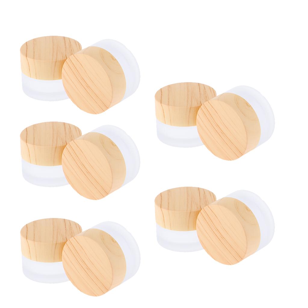 10x Mini Sample Bottle Cosmetic Makeup Jar Pot Cream Lip Balm Containers 5g