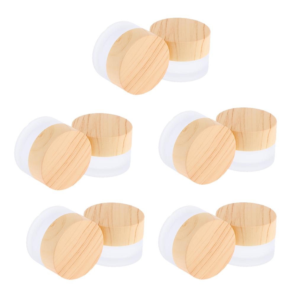 10x Mini Sample Bottle Cosmetic Makeup Jar Pot Cream Lip Balm Containers 5g