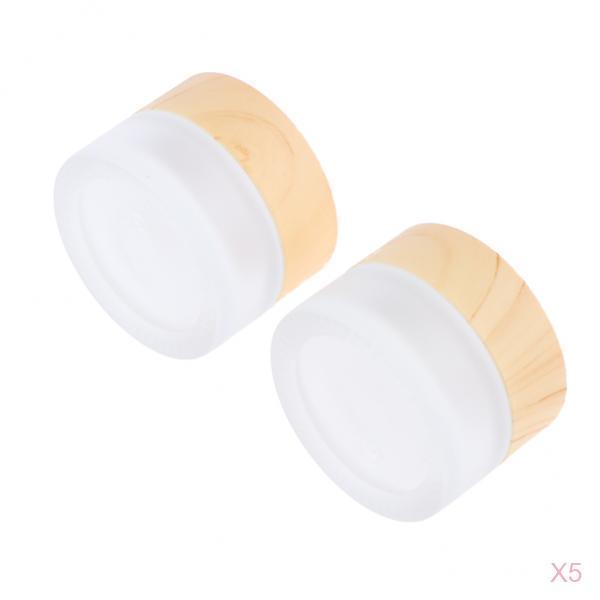 10x Mini Sample Bottle Cosmetic Makeup Jar Pot Cream Lip Balm Containers 5g