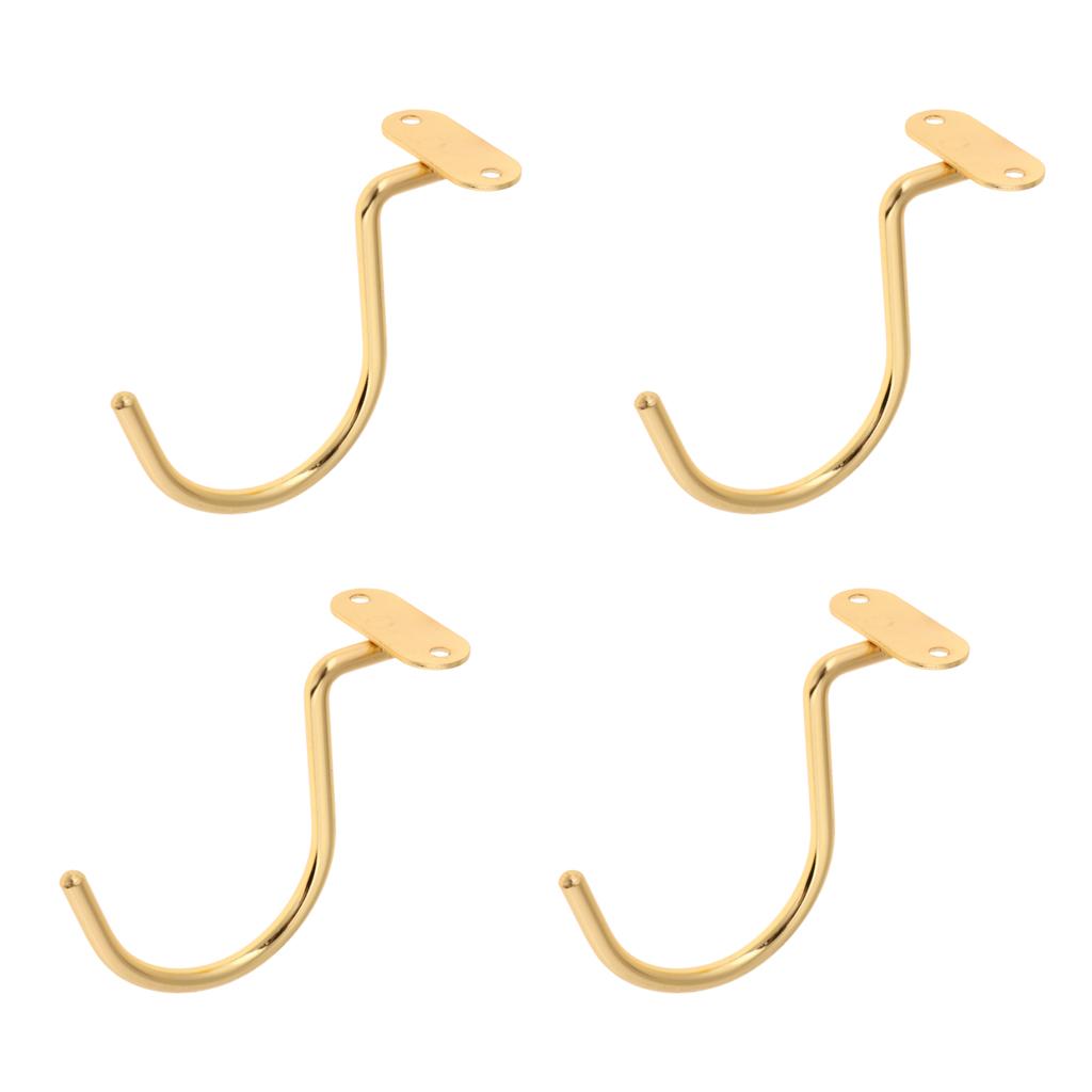 4pcs Brass Snooker Billiard Table Cue Rack Hook to Hold Bridge Pool Rack Rod