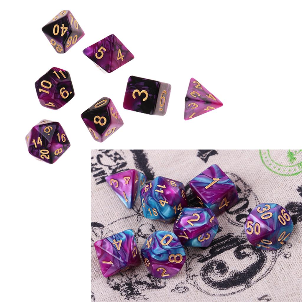 14 Pieces Polyhedral Dice D20 D12 D10 D8 D6 D4 for Dungeons and Dragons RPG