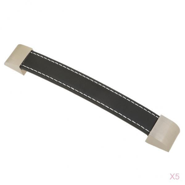 5pcs 160mm Modern Leather Kitchen Cabinet Cupboard Door Drawer Pull Handle