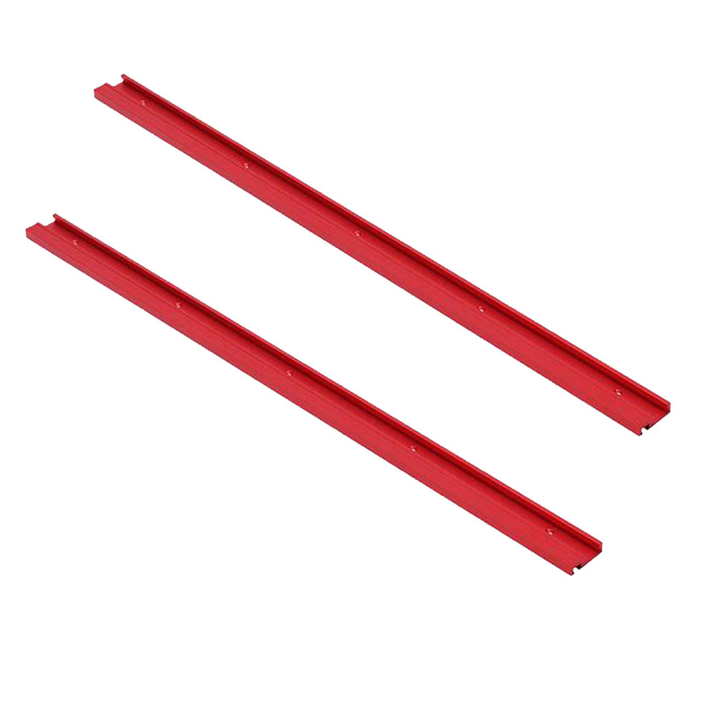 2x 600mm T-track Woodworking 45x12.8mm T-slot Miter Track Red Aluminum Alloy