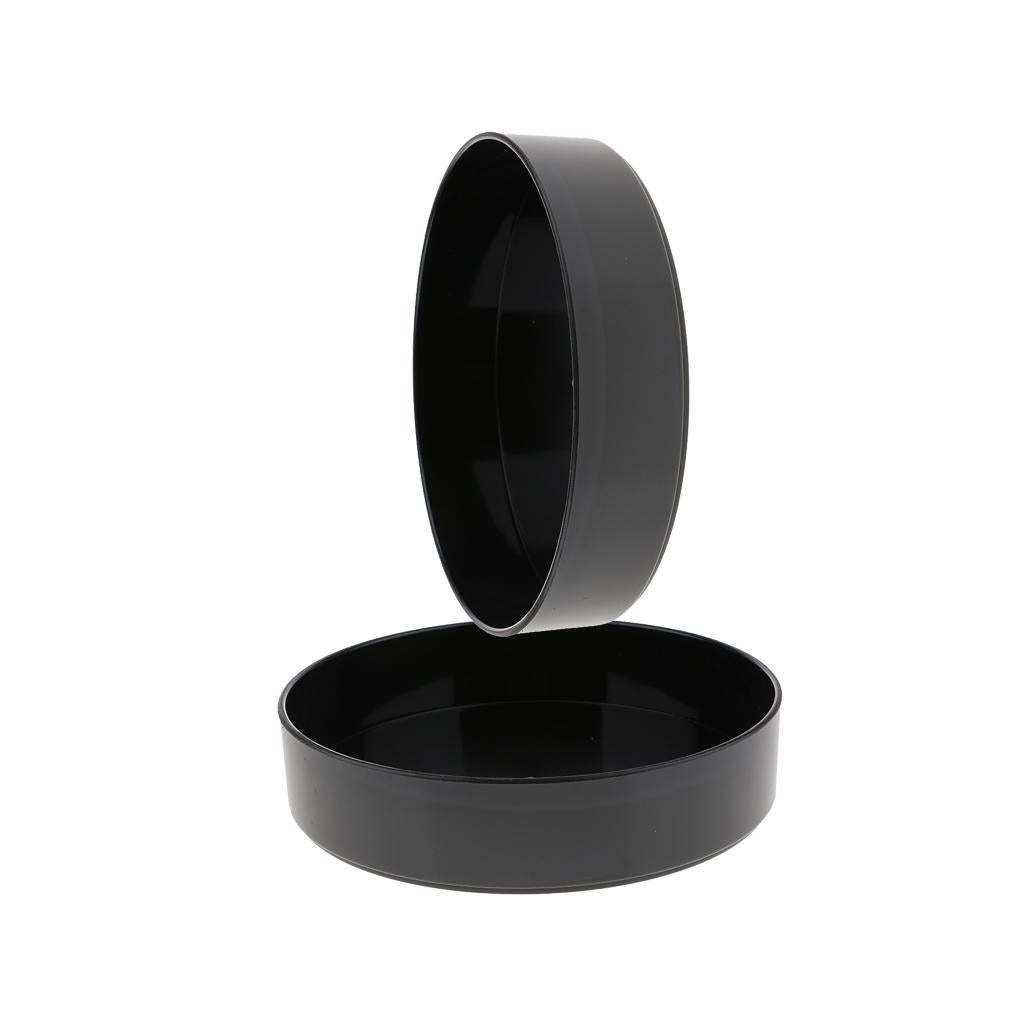 2xPlastic Round Ikebana Suiban Vase Pot Bonsai Flower Container Black 33cm