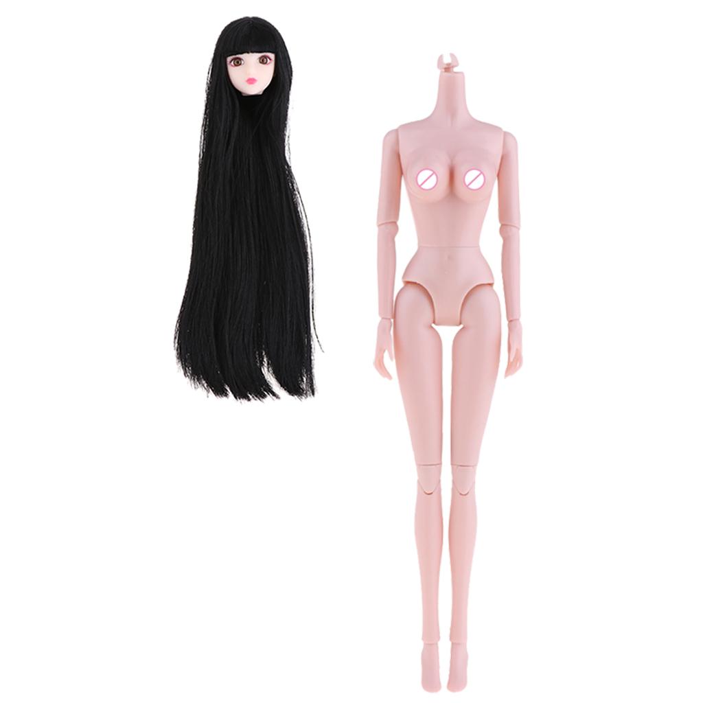 1/6 BJD Doll Nude Body Parts & Large Bust & Head Female Doll Custom Supplies
