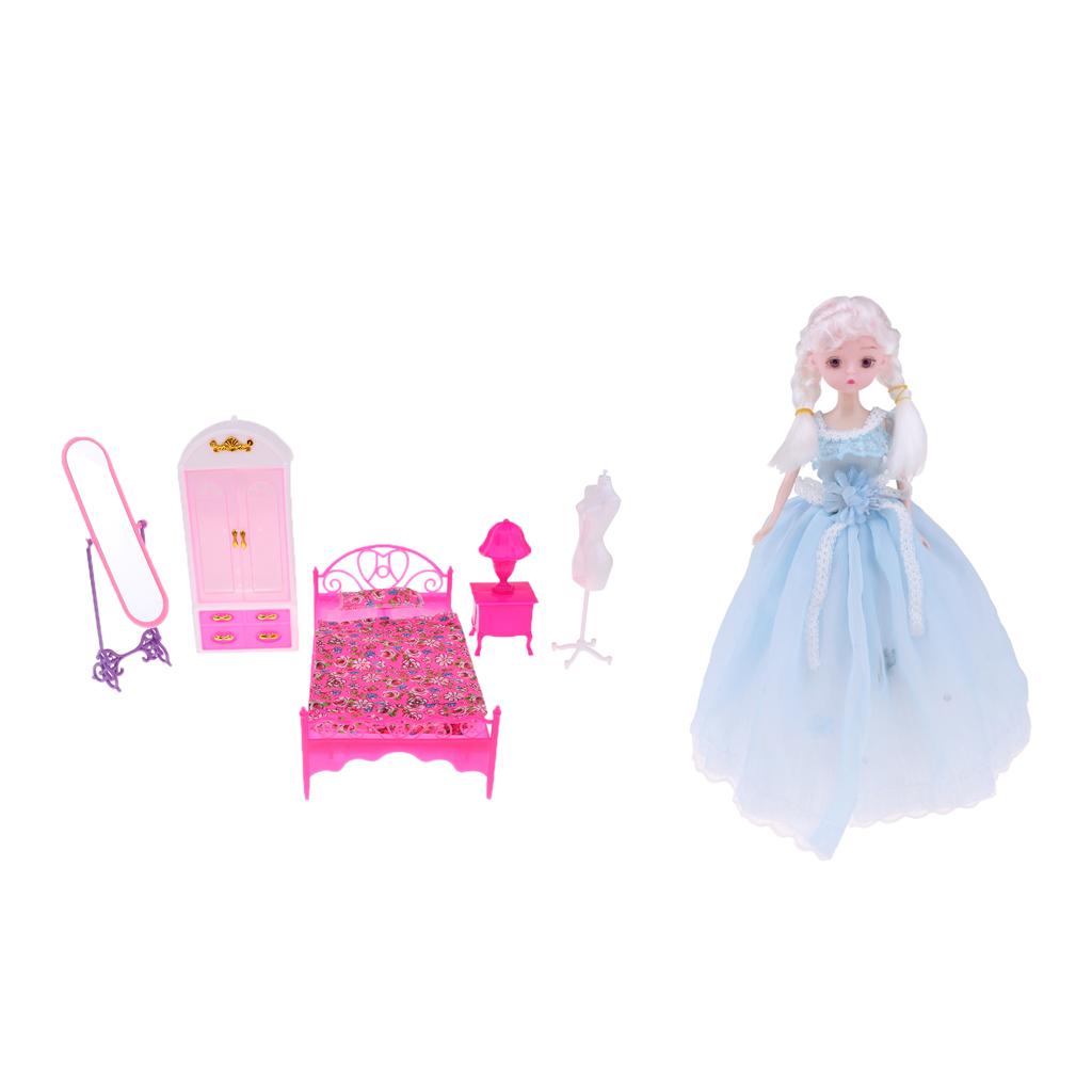 12inch Fashion Girl Doll With Mini Bedroom Furniture Set for Custom