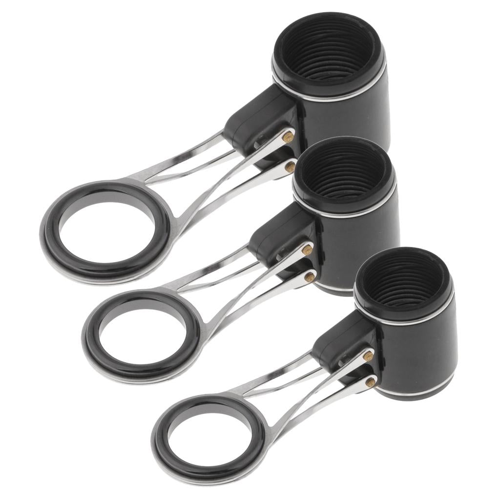3pcs Folding Stainless Steel Fishing Rod Guides Rod Repair Kit DIY