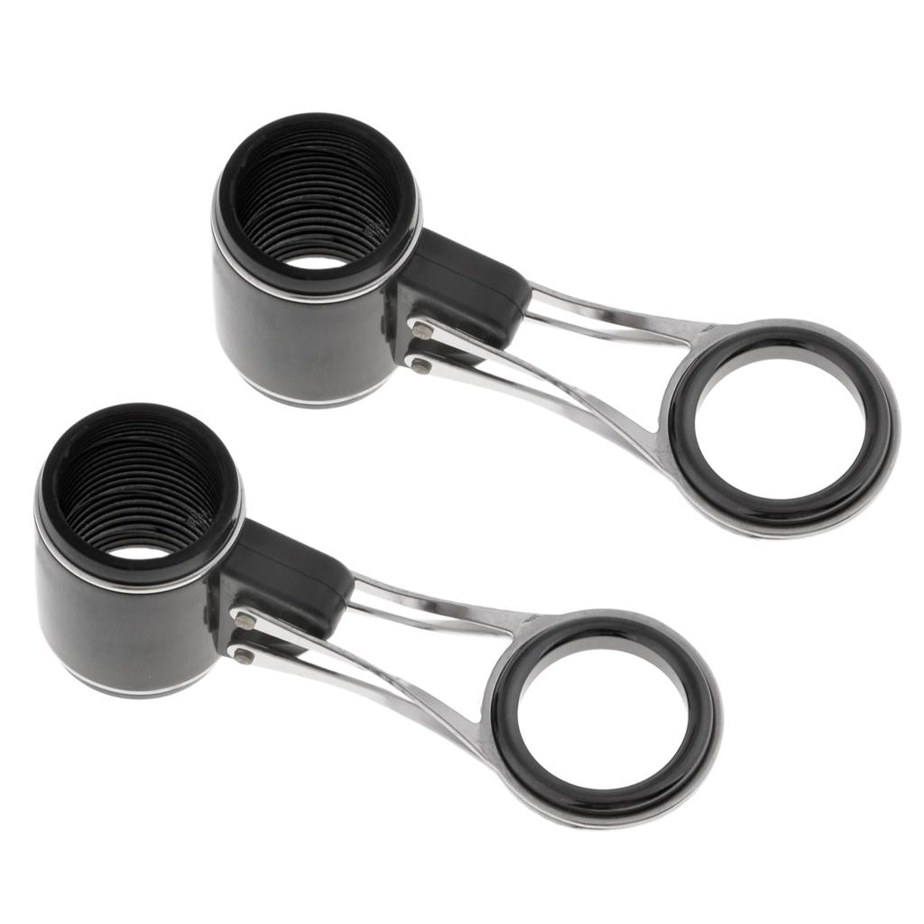 2pcs Folding Stainless Steel Fishing Rod Guides Rod Repair Kit DIY