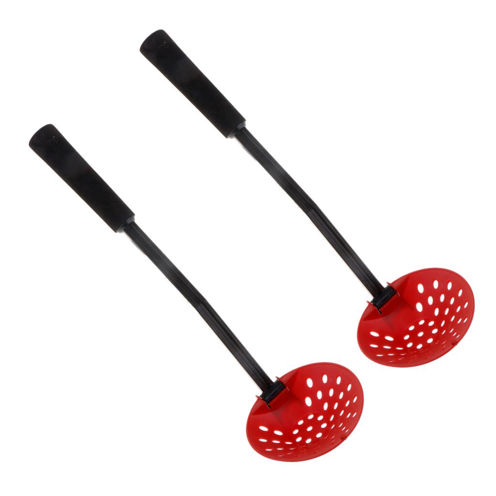 2pcs Foldable Plastic Ice Fishing Scooper Slush Skimmer Red