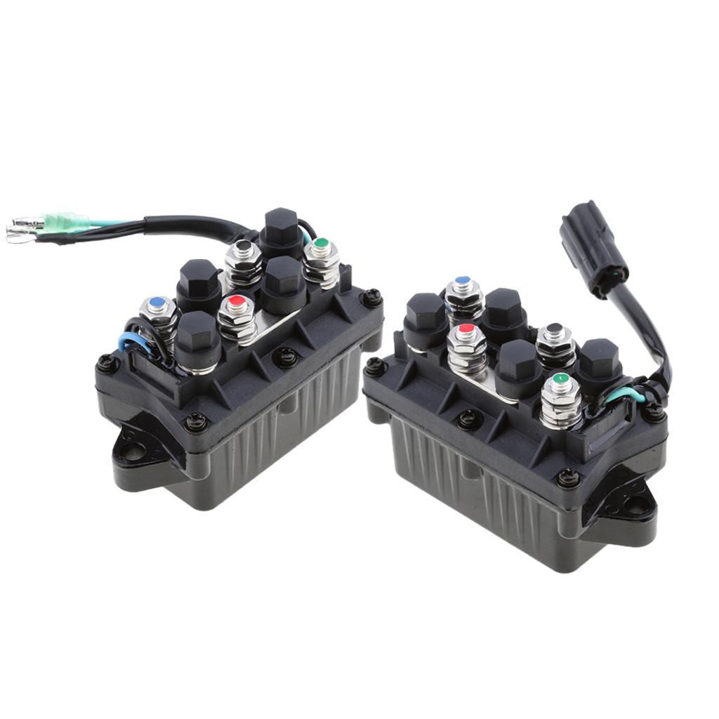 2Piece Power Trim & Relay In Box 2 Pin For Yamaha 4 Stroke 40-225HP Outboard