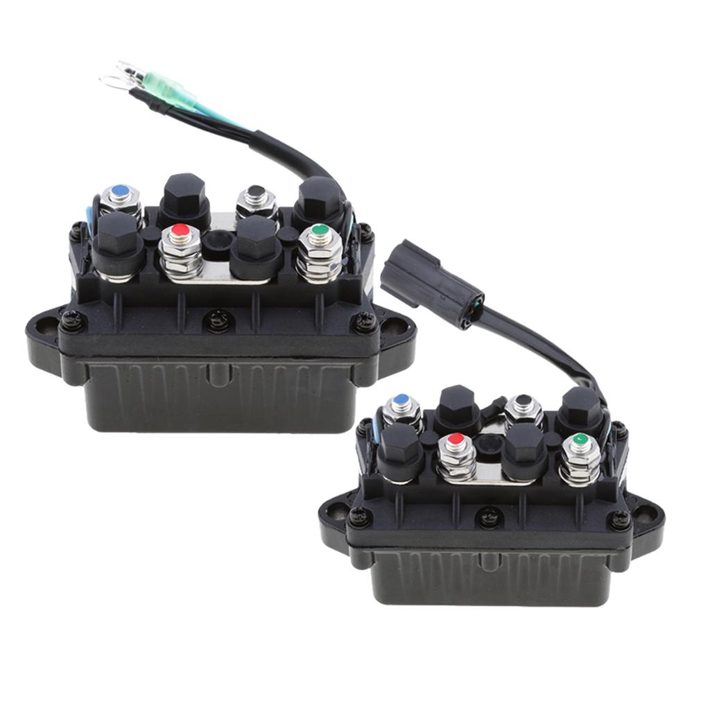 2Piece Power Trim & Relay In Box 2 Pin For Yamaha 4 Stroke 40-225HP Outboard