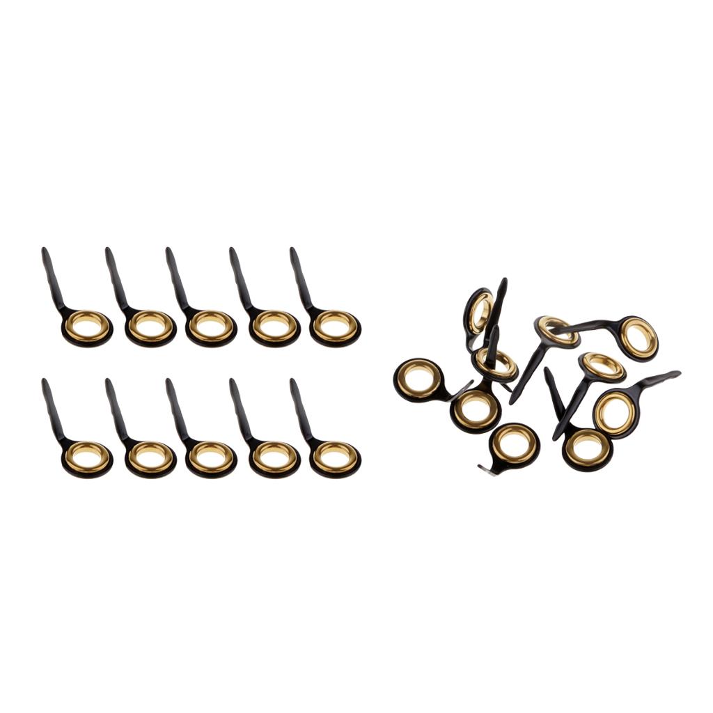 20pcs Fishing Rod Guides Eye Ring DIY Rod Repair Kit 8#