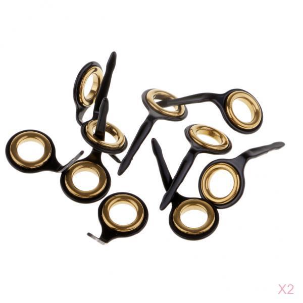 20pcs Fishing Rod Guides Eye Ring DIY Rod Repair Kit 8#