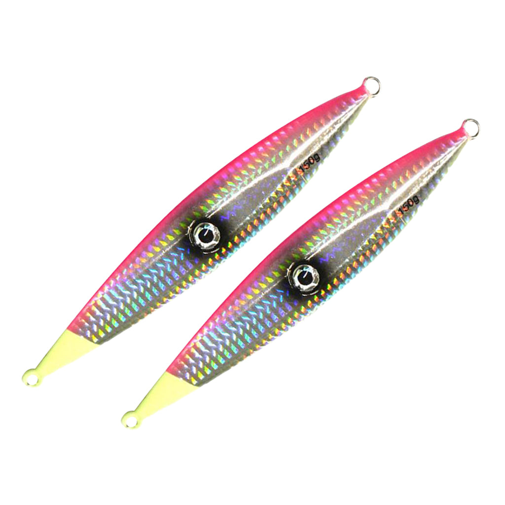 2pcs 150g Heavy Fishing Lures Metal Baits Casting Lures Deep Spoon Bass Jigs