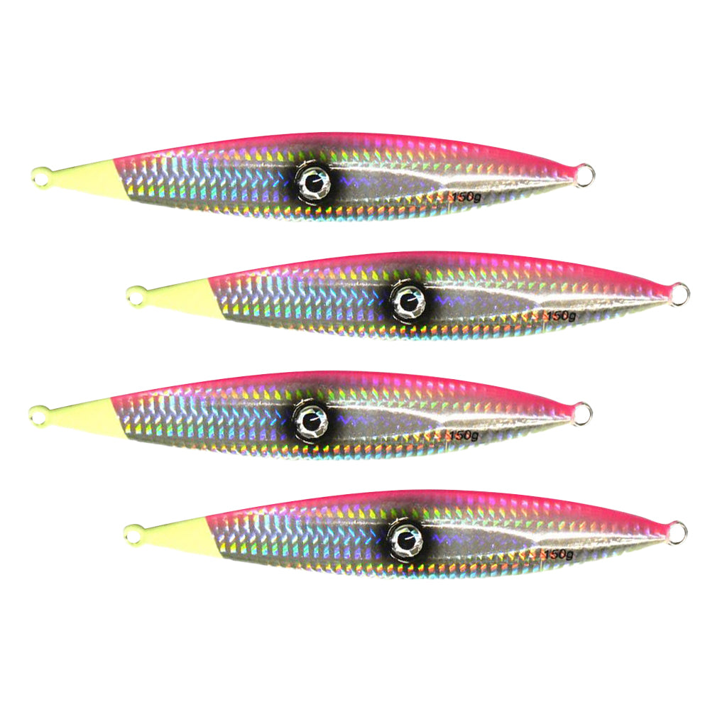 4pcs 150g Heavy Fishing Lures Metal Baits Casting Lures Deep Spoon Bass Jigs