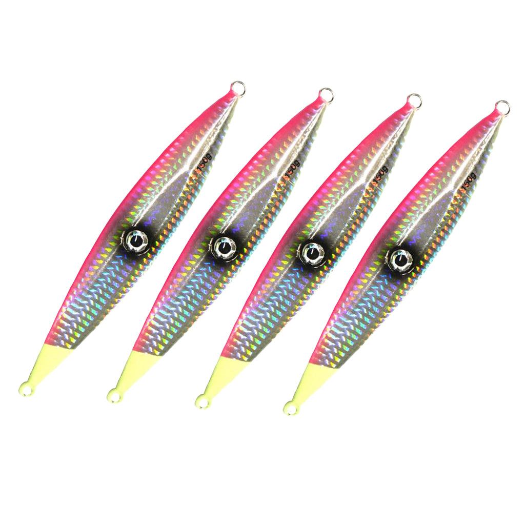 4pcs 150g Heavy Fishing Lures Metal Baits Casting Lures Deep Spoon Bass Jigs