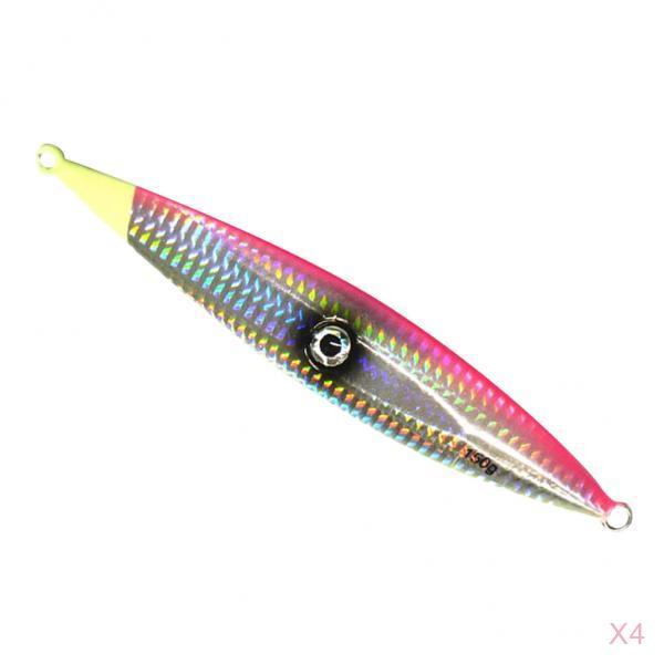 4pcs 150g Heavy Fishing Lures Metal Baits Casting Lures Deep Spoon Bass Jigs