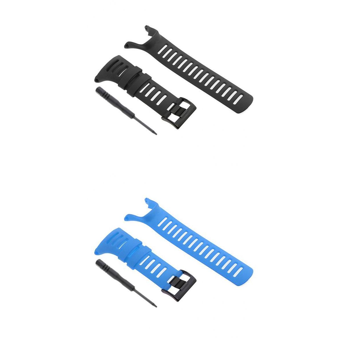 2 Set Rubber Watch Bands 24mm for Suunto With Watchmaker Tool Screwdriver