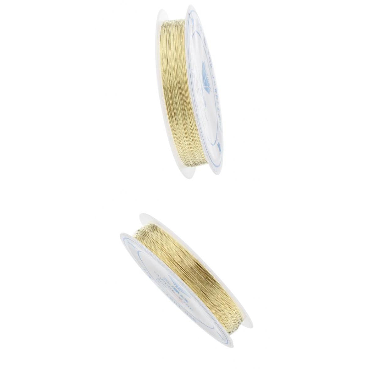 2 Roll Copper Wire Beading Thread Cord for DIY Jewellery Making 0.3mm 0.25mm