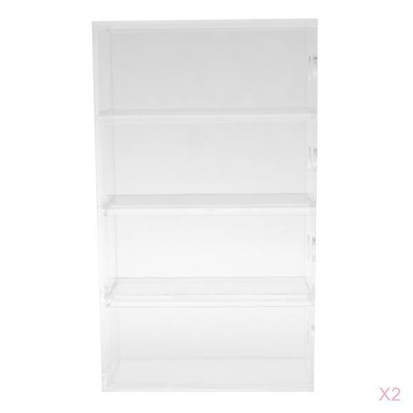 2Sets Acrylic Drawer Organizers for Sunglasses Small Objects Display 4Layers