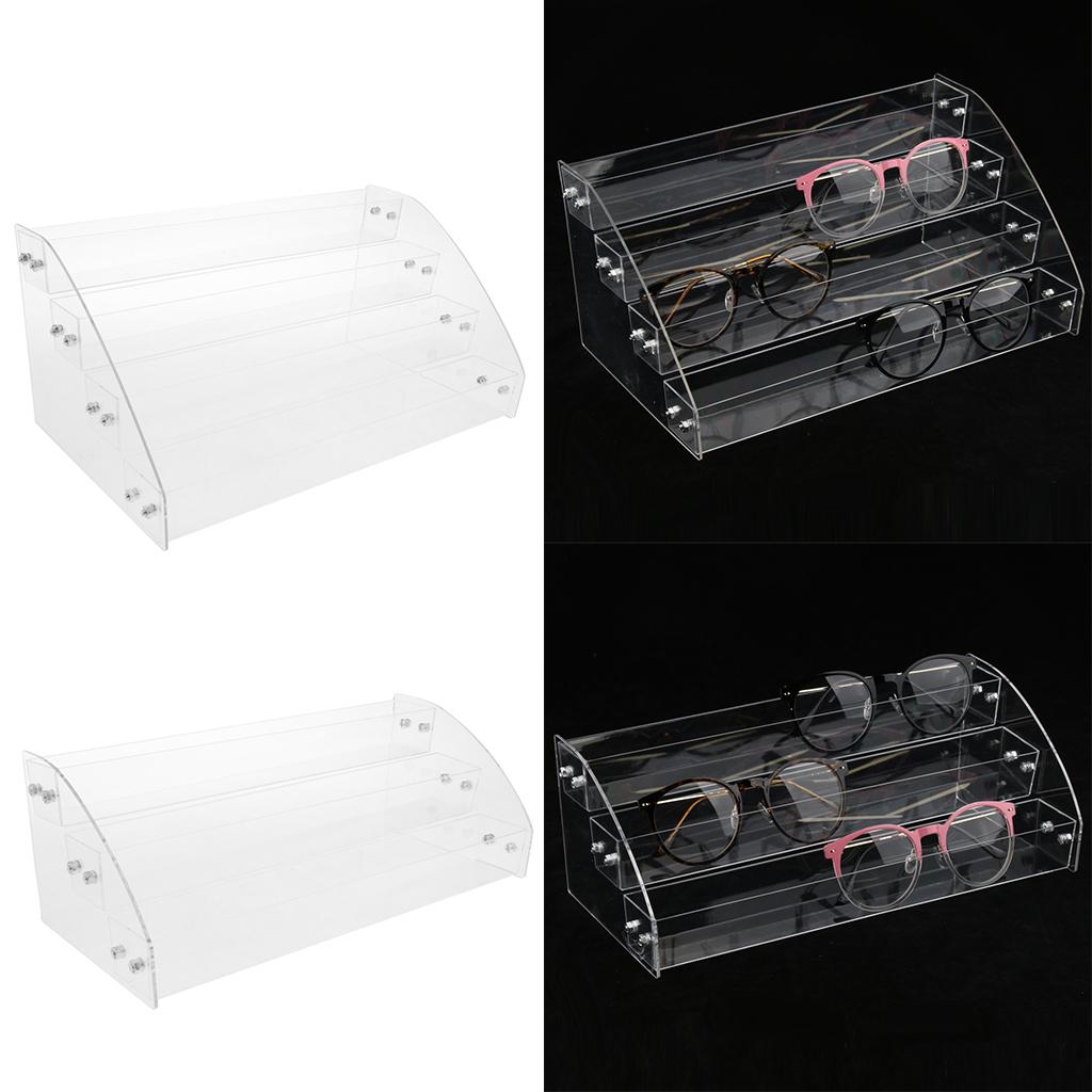 2 Sets Acrylic Sunglasses Display Stands Nail Polish Racks 3Layers 4Layers
