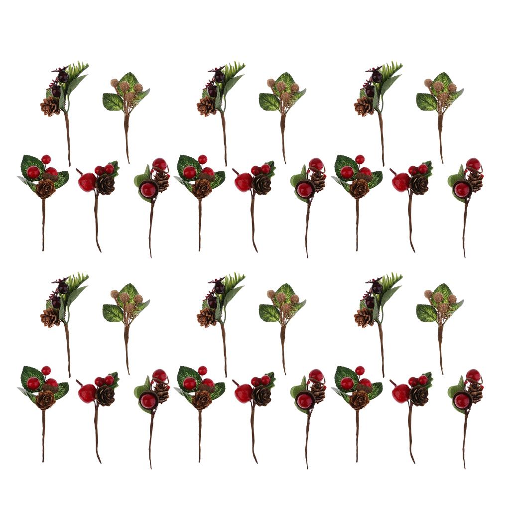 30 Pieces Shabby Chic Artificial Dried Flowers For Wedding Card Decoration