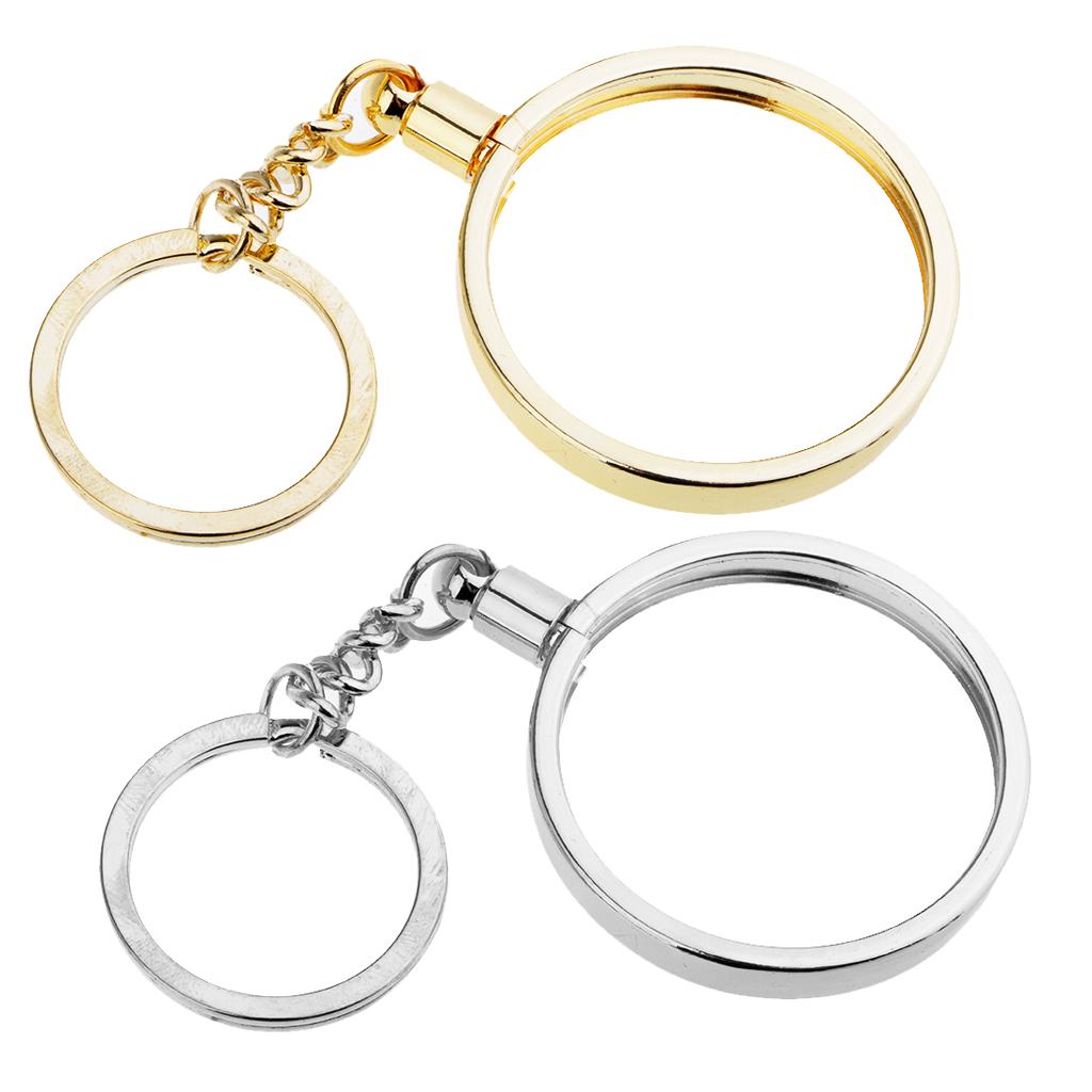 2pcs Coin keyring Pendant Keychain Commemorative Coin Key ring Creative 40mm