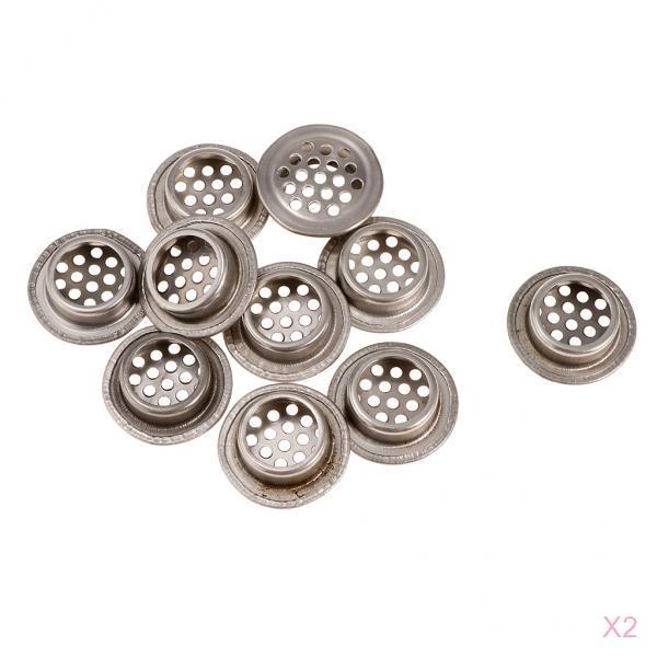 20xStainless Steel Air Vent Louver Round Cabine Hole 19mm