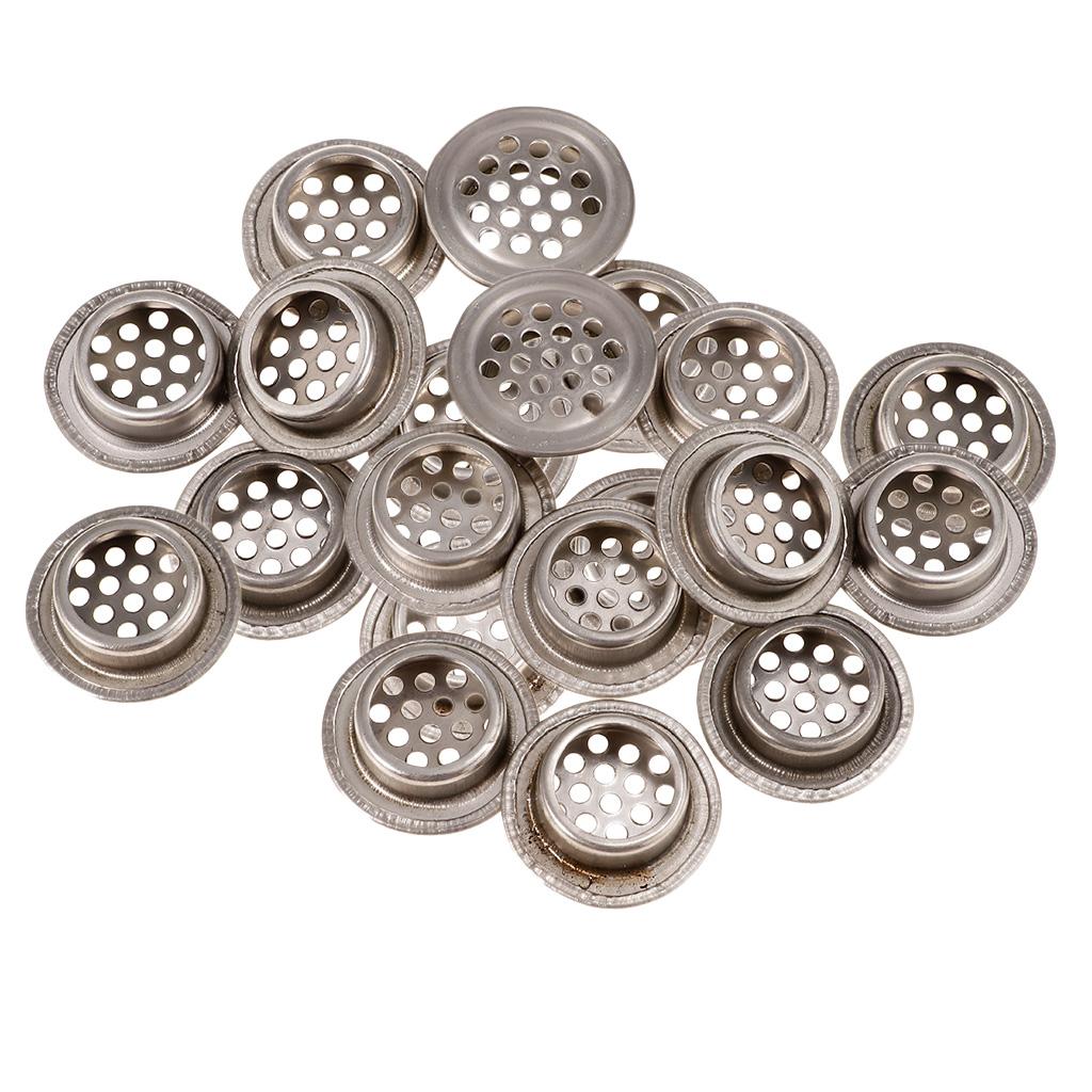 20xStainless Steel Air Vent Louver Round Cabine Hole 19mm