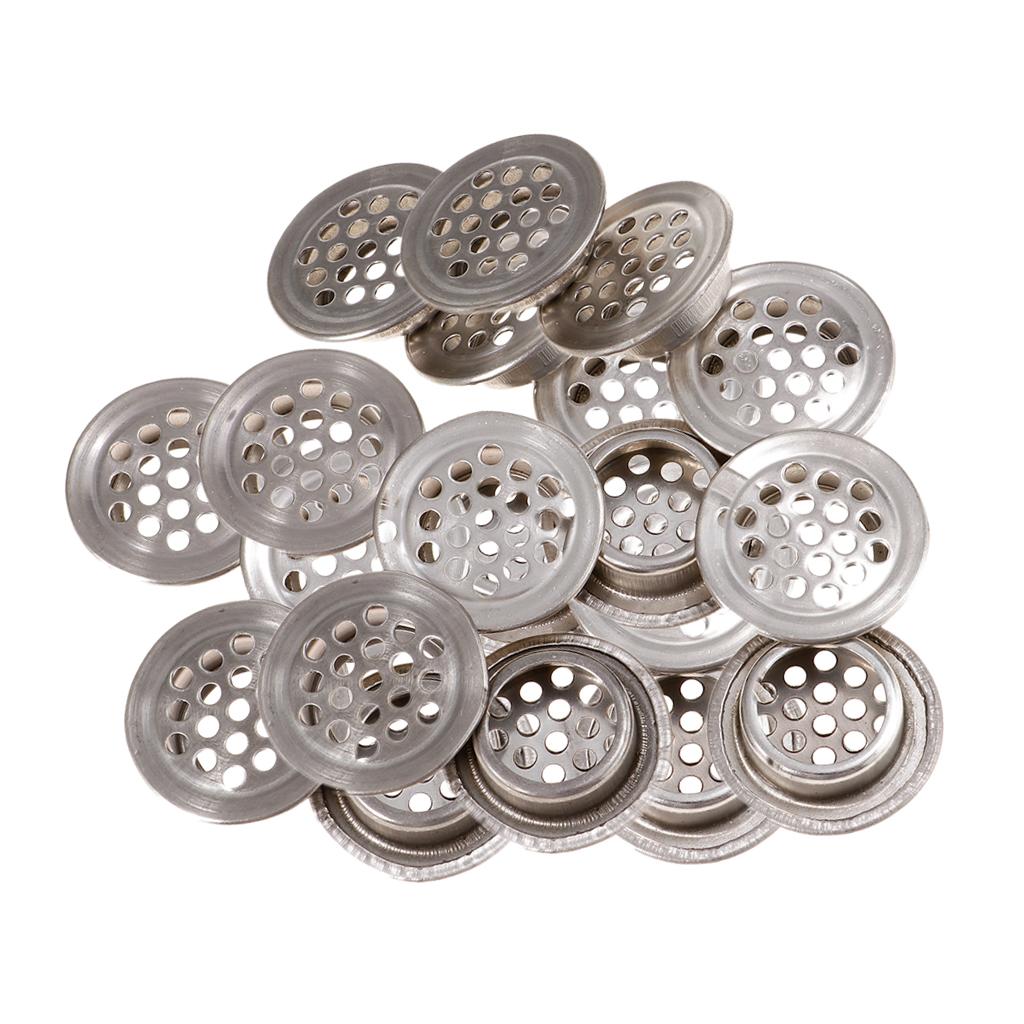 20xStainless Steel Air Vent Louver Round Cabine Hole 19mm