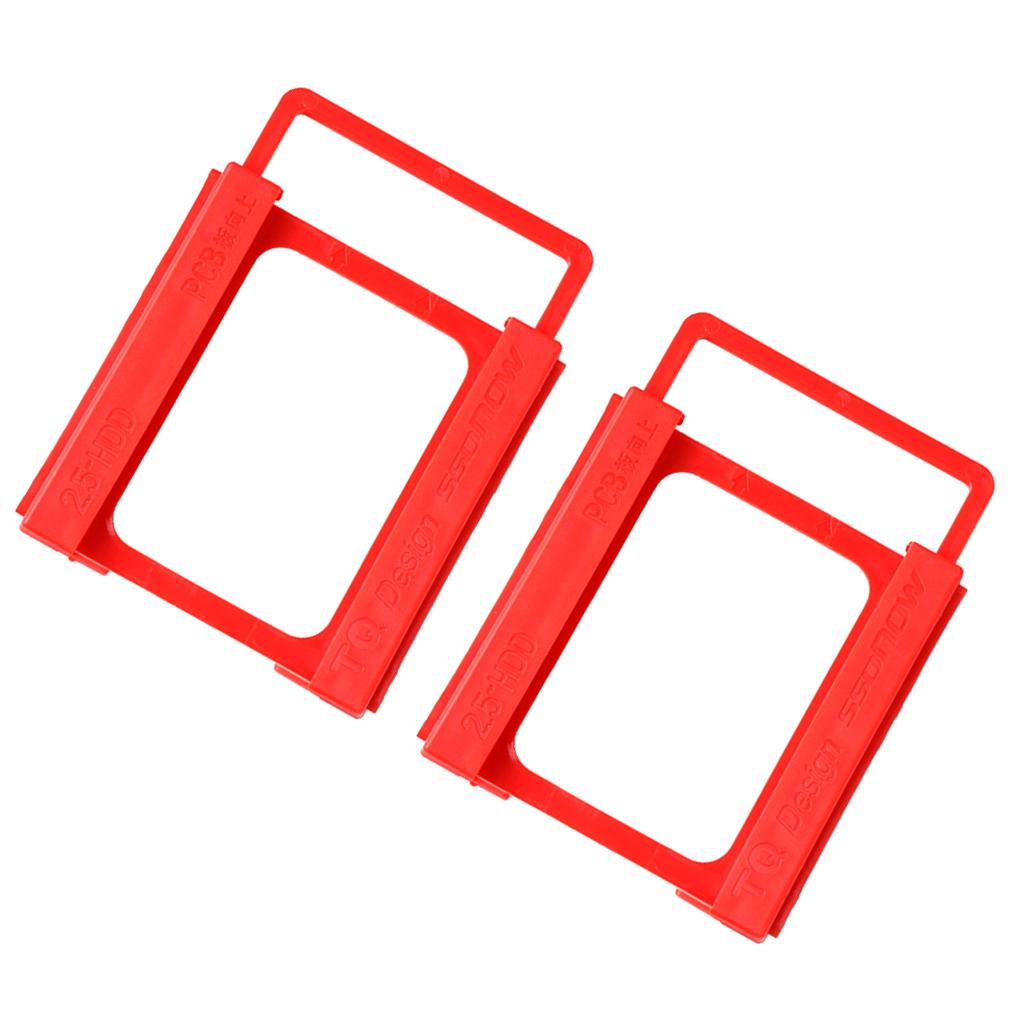 2x 2.5 to 3.5" SSD/HDD Hard Drive Bay Adapter Mounting Bracket Holder Tray"