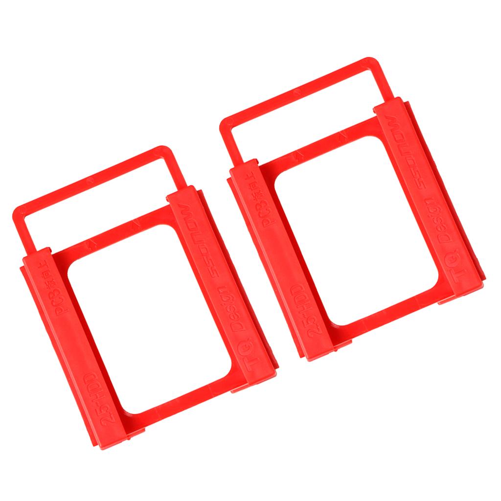 2x 2.5 to 3.5" SSD/HDD Hard Drive Bay Adapter Mounting Bracket Holder Tray"
