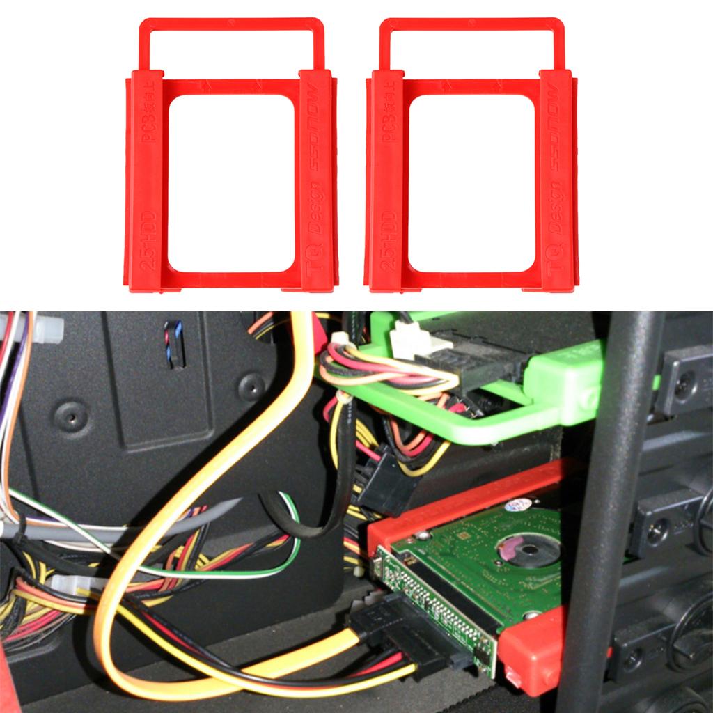 2x 2.5 to 3.5" SSD/HDD Hard Drive Bay Adapter Mounting Bracket Holder Tray"