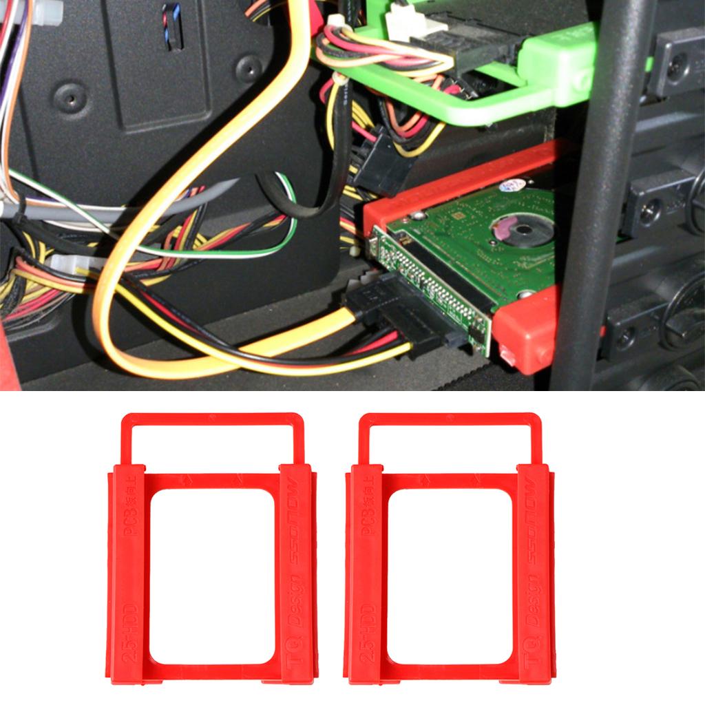 2x 2.5 to 3.5" SSD/HDD Hard Drive Bay Adapter Mounting Bracket Holder Tray"
