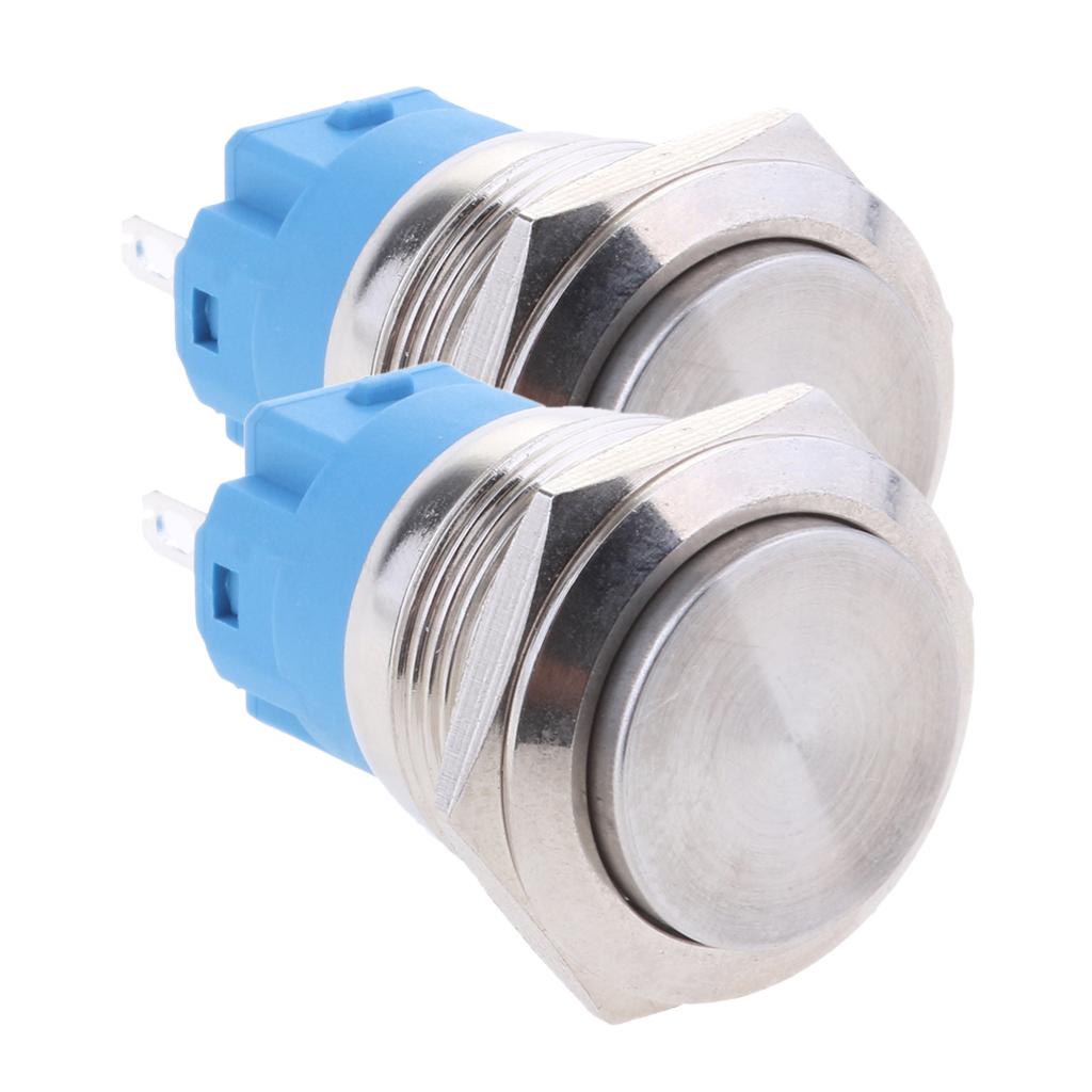 2x LED Power Push Button Switch Waterproof Momentary Latching Toggle Switch