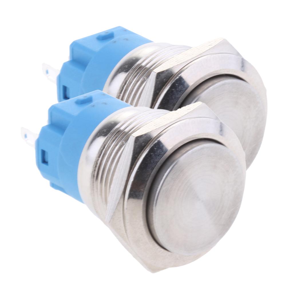 2x LED Power Push Button Switch Waterproof Momentary Latching Toggle Switch