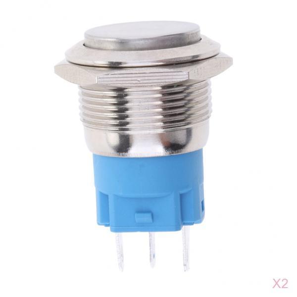 2x LED Power Push Button Switch Waterproof Momentary Latching Toggle Switch