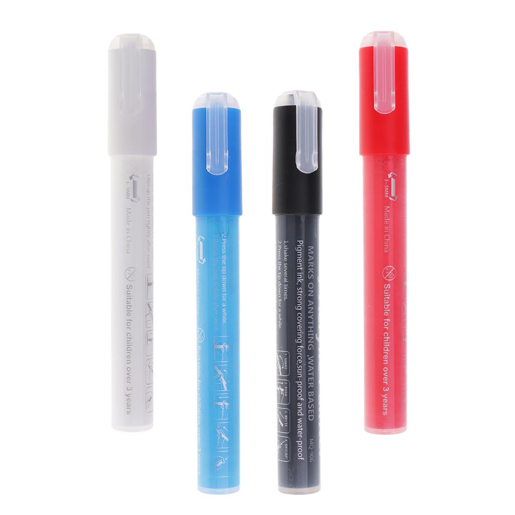 4pcs Acrylic Paint Markers Pen Art Permanent Paint Pens for Painting Craft
