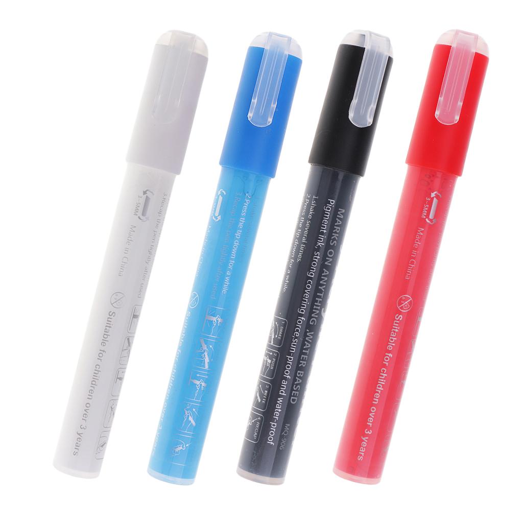 4pcs Acrylic Paint Markers Pen Art Permanent Paint Pens for Painting Craft