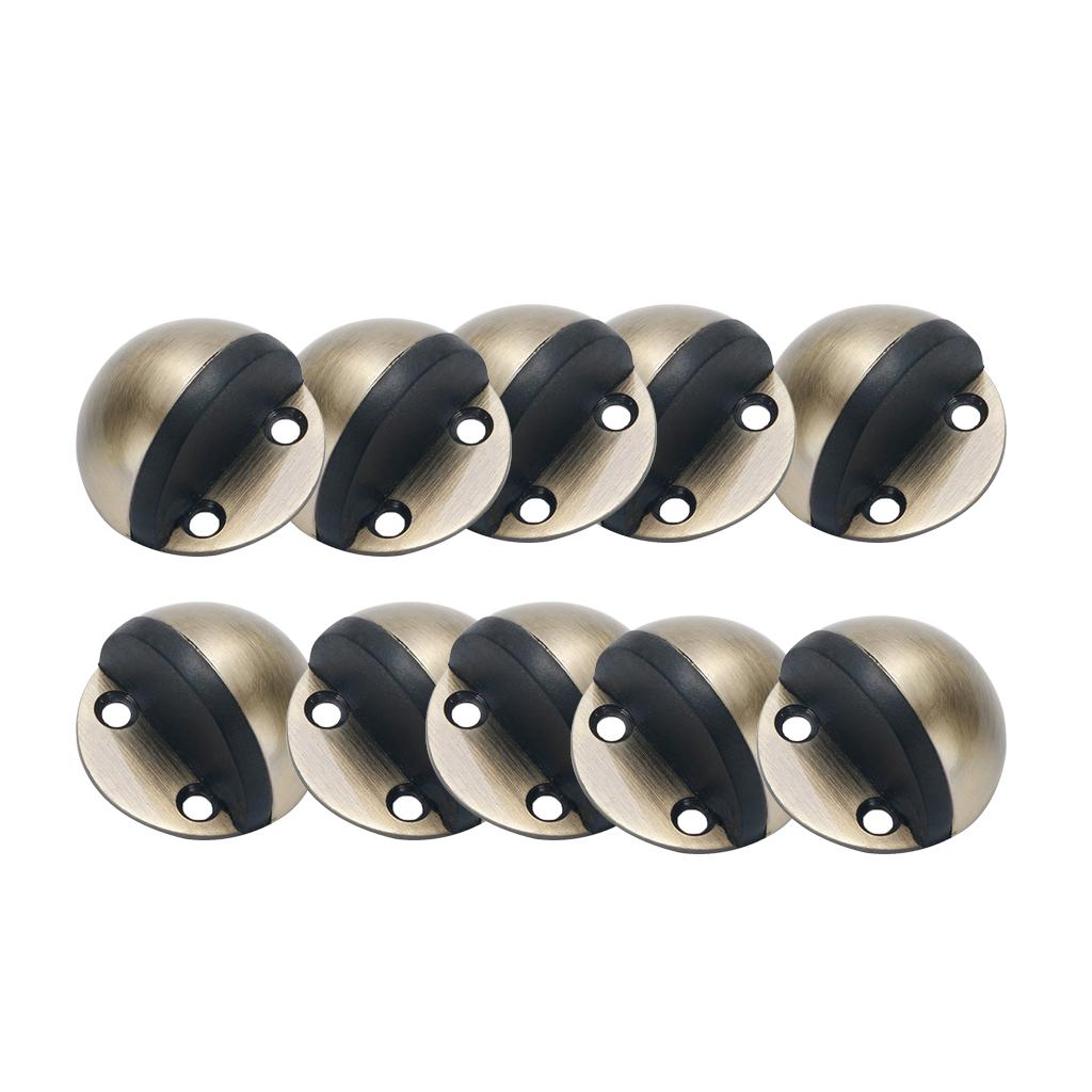 5xFree of Punching Door Buffers Doorstops Door Stopper Bronze