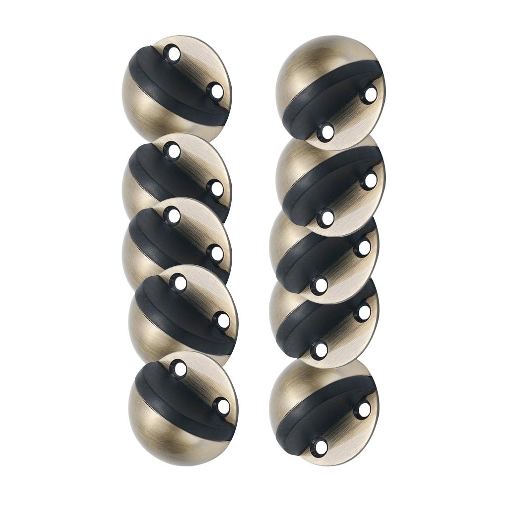 5xFree of Punching Door Buffers Doorstops Door Stopper Bronze