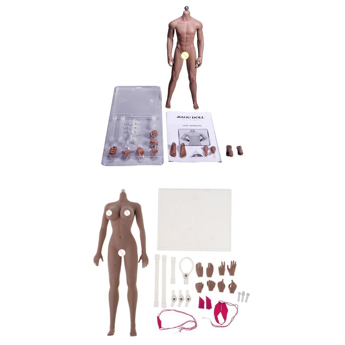 1/6 Scale Super Flexible Seamless Body with Skeleton + Female Seamless Body